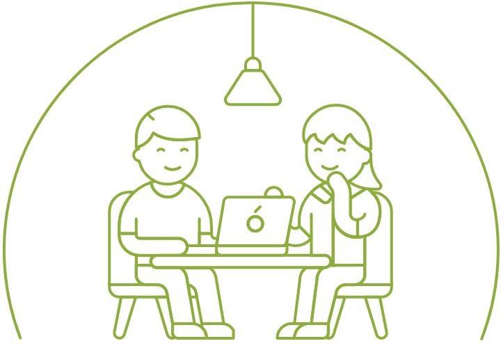 illustration of a job interview